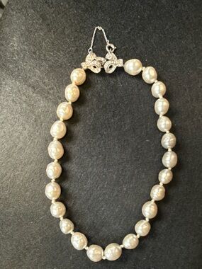 Rare 1950s Mitchell Maer for Christian Dior Faux Pearl & Rhinestone Archival